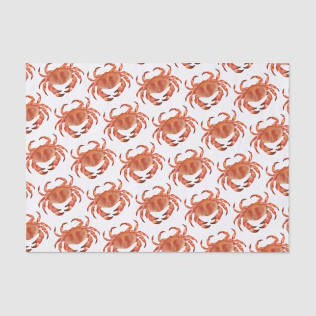 Crabs Seaside Pattern Seidenpapier (Vorderseite)