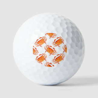 Crabs Wasserfarbe: Weißes Hintergrundmuster Golfball