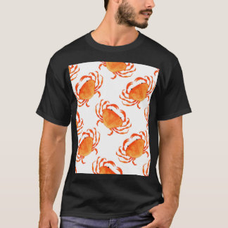 Crabs Wasserfarbe: Weißes Hintergrundmuster T-Shirt
