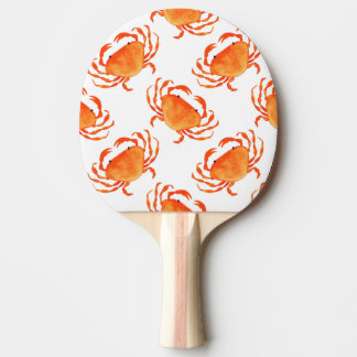 Crabs Wasserfarbe: Weißes Hintergrundmuster Tischtennis Schläger