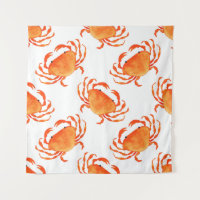 Crabs Wasserfarbe: Weißes Hintergrundmuster