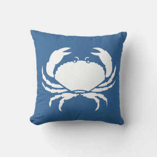 CRABS WHITE auf blauem Kissen