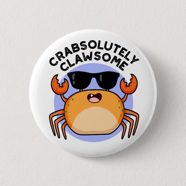 Crabsolut Clawsome Funny Crab Pub Button (Vorderseite)