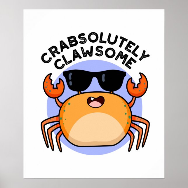 Crabsolut Clawsome Funny Crab Pub Poster (Vorne)