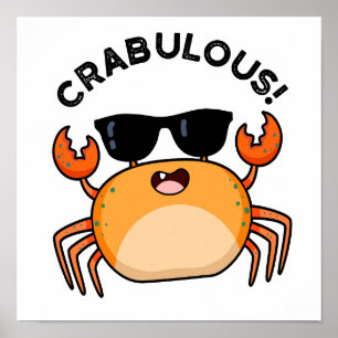 Crabulous Funny Crab Pub Poster