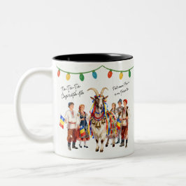 Crăciun Caprița-Ta Gift Romanian Holiday Zweifarbige Tasse