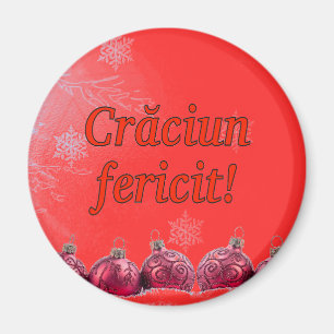 Crăciun fericité! Frohe Weihnachten in Rumänisch r Magnet
