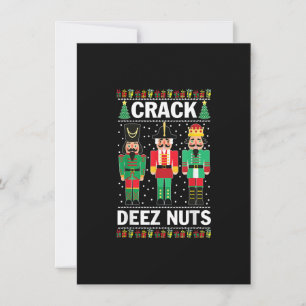 Crack Deez Nuts Funny Christmas Einladung