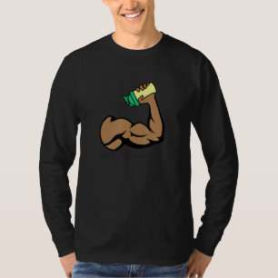 Crack öffnet eine kalte, einspurige Protein-Shake- T-Shirt