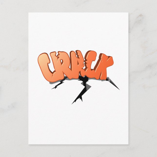 Crack Postkarte (Vorderseite)