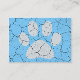 CrackBlue Animal Paw Print Business Cards Visitenkarte