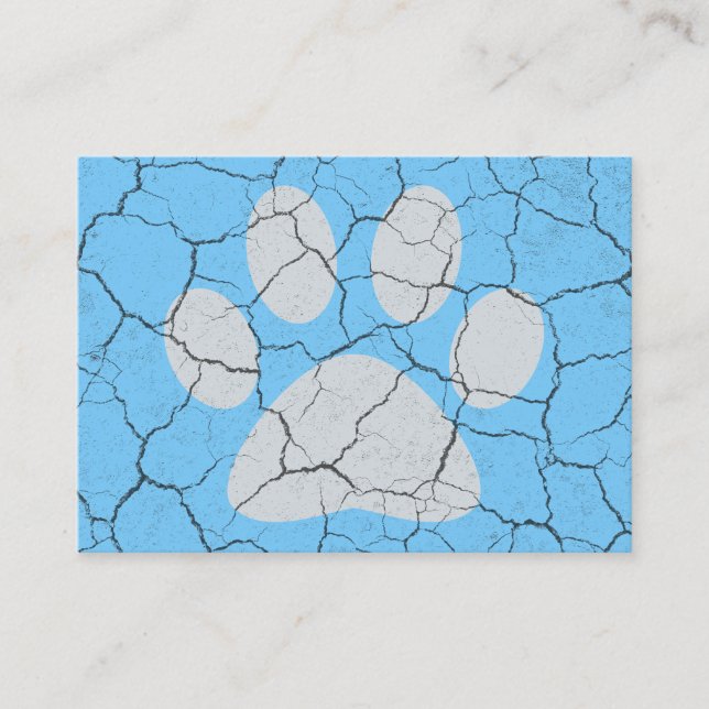 CrackBlue Animal Paw Print Business Cards Visitenkarte (Vorderseite)
