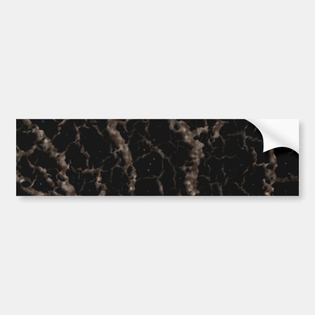 Cracke Space Lava - Glitzer Brown Autoaufkleber (Vorne)