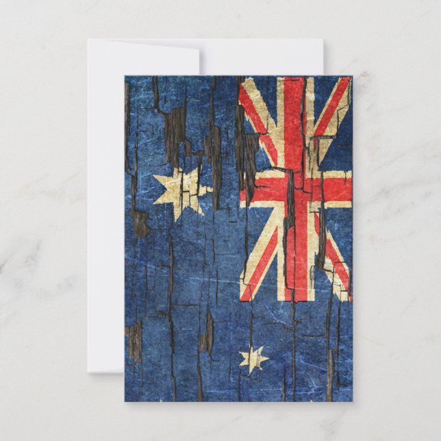 Cracked Australian Flag Peeling Paint Effect (Vorderseite)