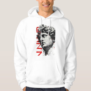 Cracked Classical Bust Trash Polka Art Kapuzenpull Hoodie