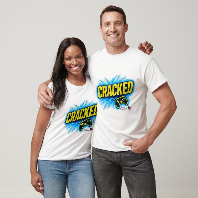 Cracked Gamer T-Shirt | Fette Gaming-Controller-De (Unisex)