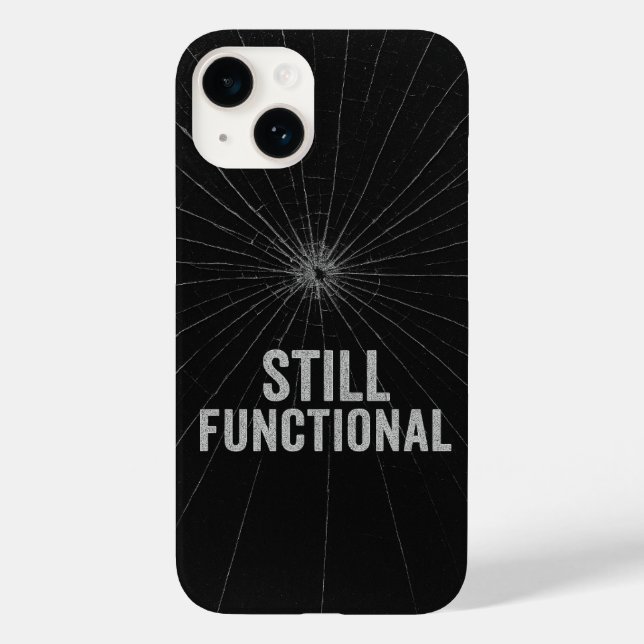 Cracked Glass Ästhetische iPhone Case Design (Rückseite)