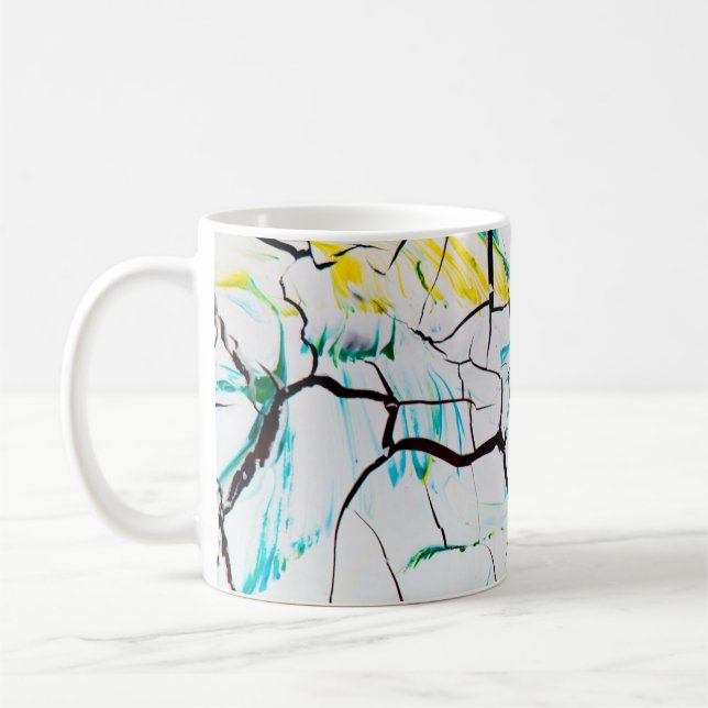 Cracked Multi-Color Akryllic Pieces Kaffeetasse (Links)