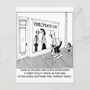 Cracked Sidewalk ist ein Boon für einen Chiroprakt Postkarte