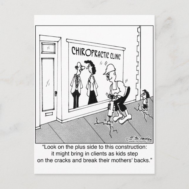 Cracked Sidewalk ist ein Boon für einen Chiroprakt Postkarte (Vorderseite)