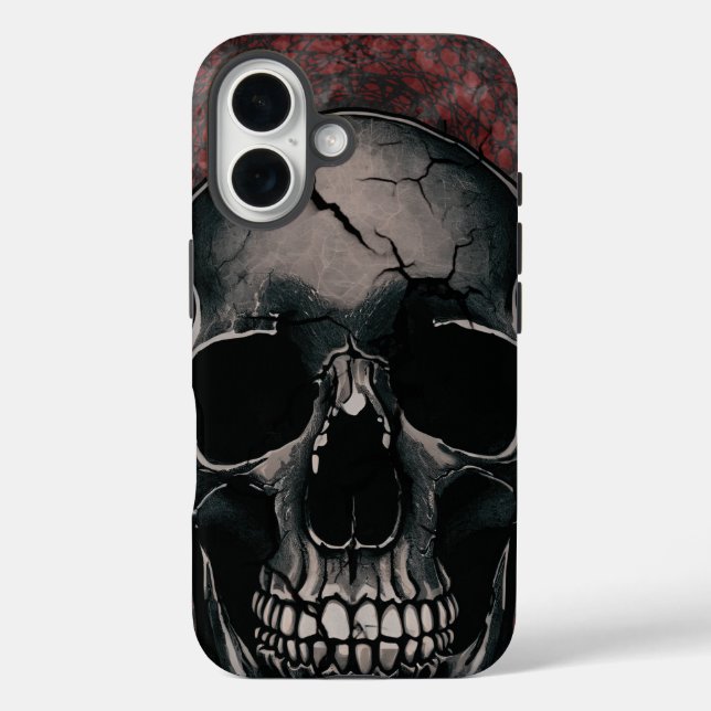 Cracked Skull - Dark Gothic Horror Case-Mate iPhone Hülle (Rückseite)