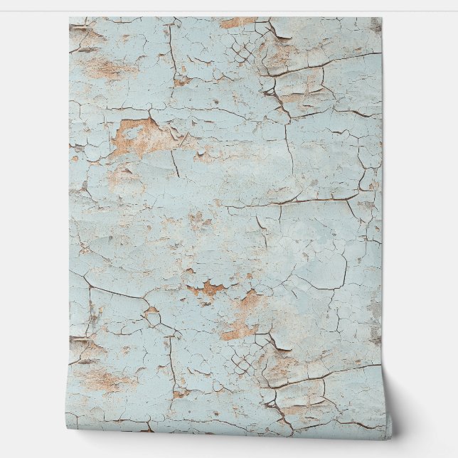 Cracked Textured Painted Stucco Wall Tapete (Abrollen)