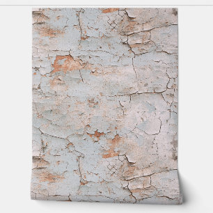 Cracked Textured Painted Stucco Wall Tapete