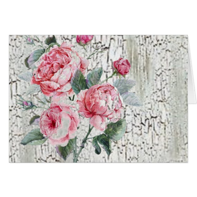 Crackeln und Vintage Rose (Vorderseite (Horizontal))
