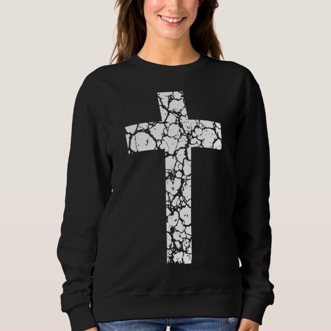 Cracken Christlichen Kreuz Jesus Lieben Sie Religi Sweatshirt (Vorderseite)