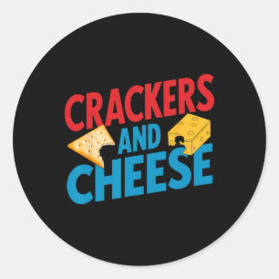 Cracker und Käse, die Vintage Halloween Cou Runder Aufkleber