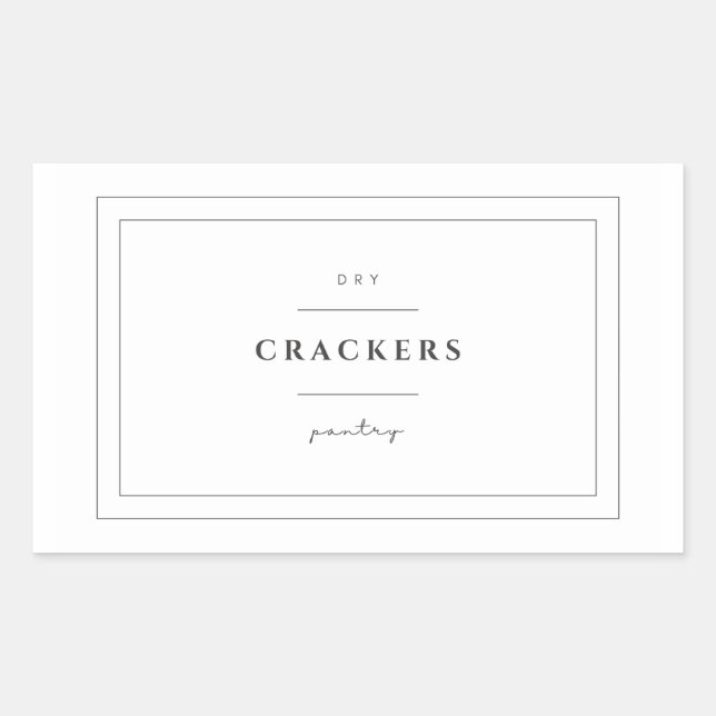 Crackers Food Label Aufkleber (Vorderseite)