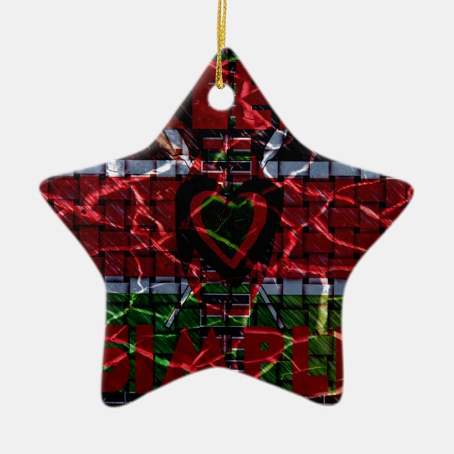 Crackfahne: Einfach Behalten - kenianische Widerst Keramikornament (Vorne)