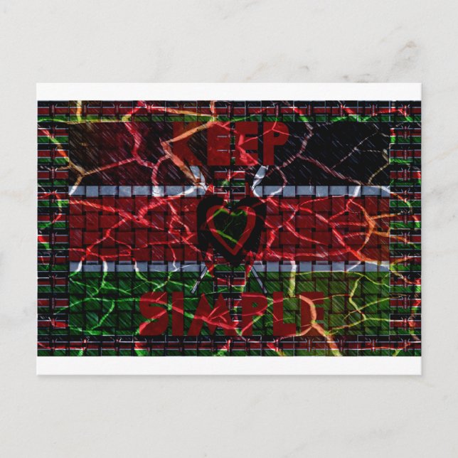 Crackfahne: Einfach Behalten - kenianische Widerst Postkarte (Vorderseite)