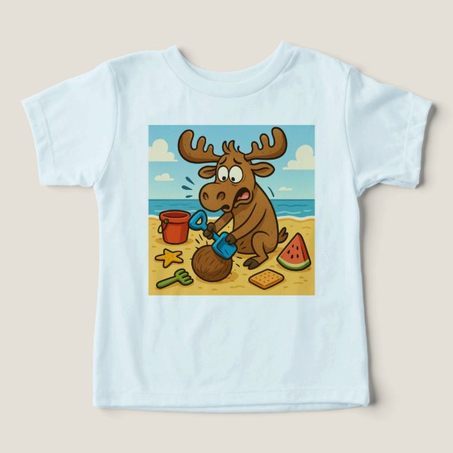 Crackin’ Coconuts – Funny Beach Tee for Kids (Design Vorderseite)
