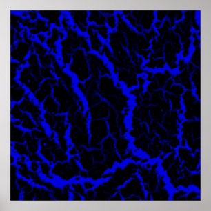 Cracking Space Lava - Blau Poster