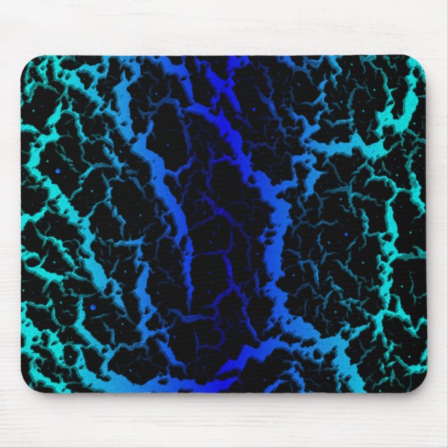 Cracking Space Lava - Cyan/Blue Mousepad (Vorne)