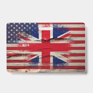 Crackle-Malerei   Britische Flagge & amerikanische Ausweis