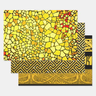 Crackle Meander Celtic Sampler Geschenkpapier Set