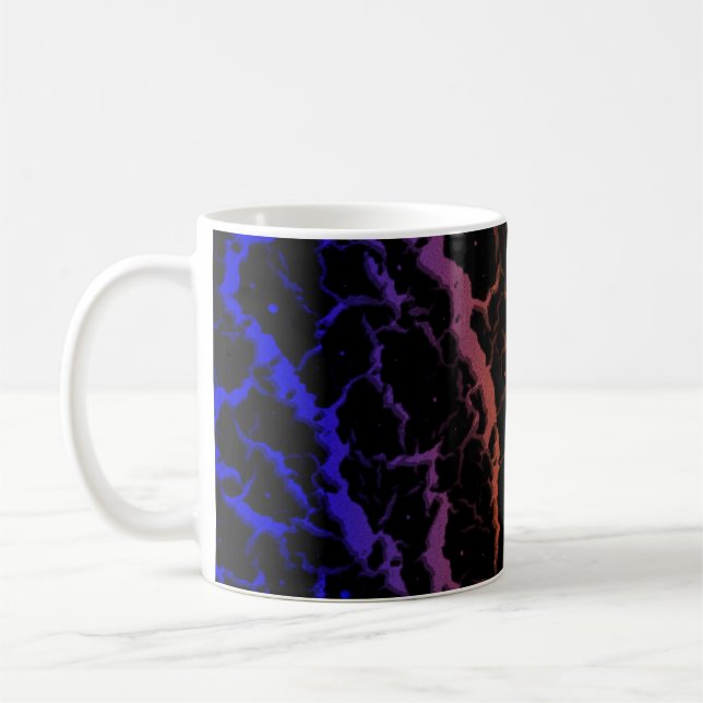 Crackraum Lava - Blau/Orange Kaffeetasse (Links)