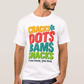 Cracks Dots Bams Snacks Lustiges Mahjong-Spiel Nac T-Shirt
