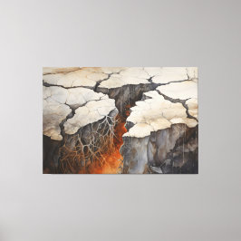Cracks Earth Dry Climate 4 von 4 Leinwanddruck
