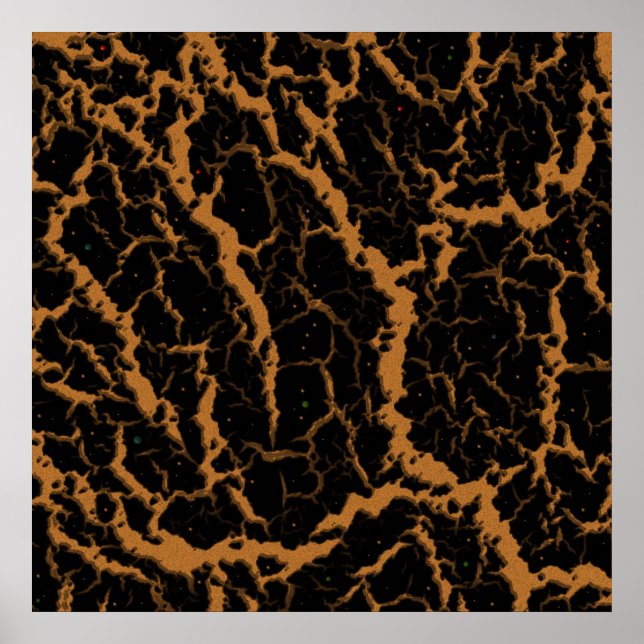 Cracks Space Lava - Bronze Poster (Vorne)