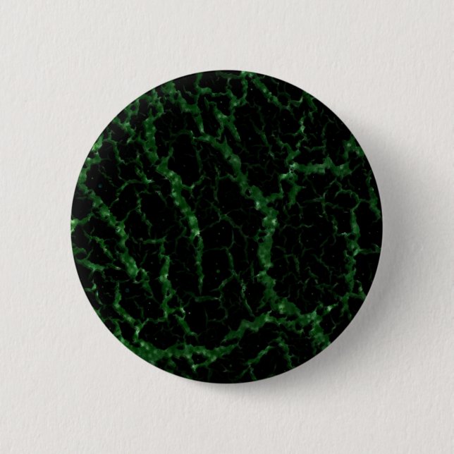 Cracks Space Lava - Glitzer Green Button (Vorderseite)