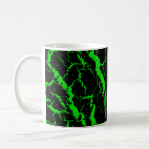 Cracks Space Lava - Green Kaffeetasse