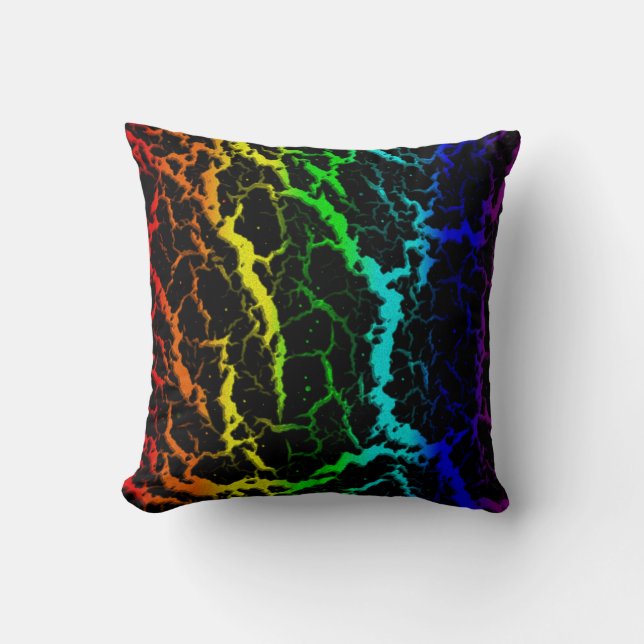 Cracks Space Lava - Light Spectrum Kissen (Vorderseite)