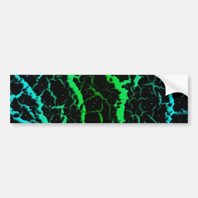 Crackspace Lava - Cyan/Green Autoaufkleber (Vorne)