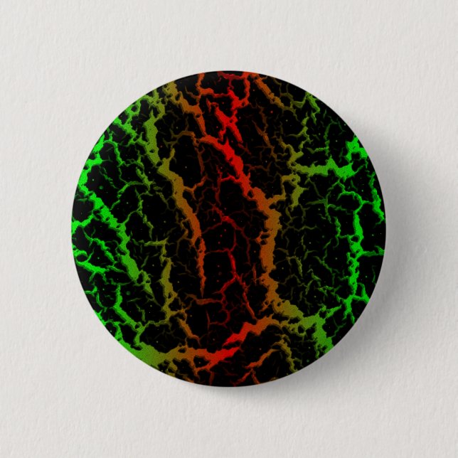 Crackspace Lava - Grün/Rot Button (Vorderseite)