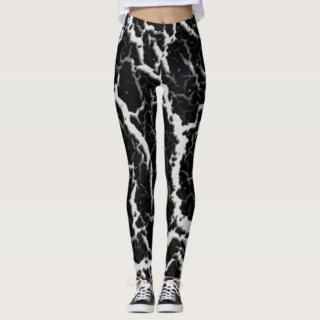 Crackspace Lava - White Leggings (Vorderseite)