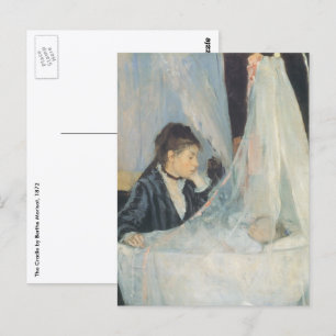 Cradle by Berthe Morisot, Vintage Impressionism Postkarte