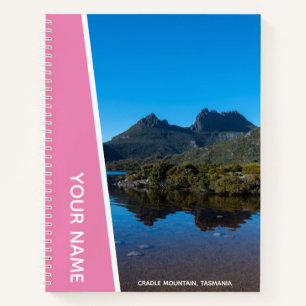 Cradle Mountain, Tasmania Australien, Rosa Notizbuch